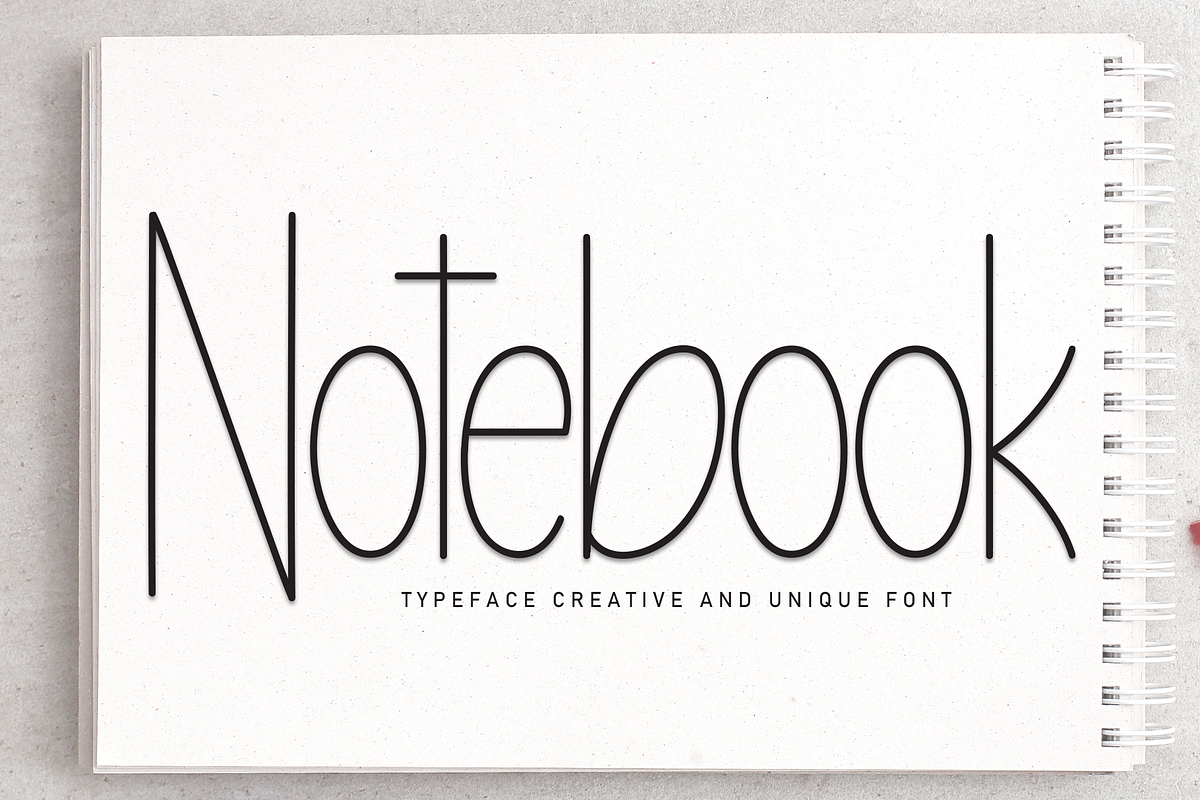 Notebook | Script Font, a Script Font by Scratchones (Photo 1 of 8)