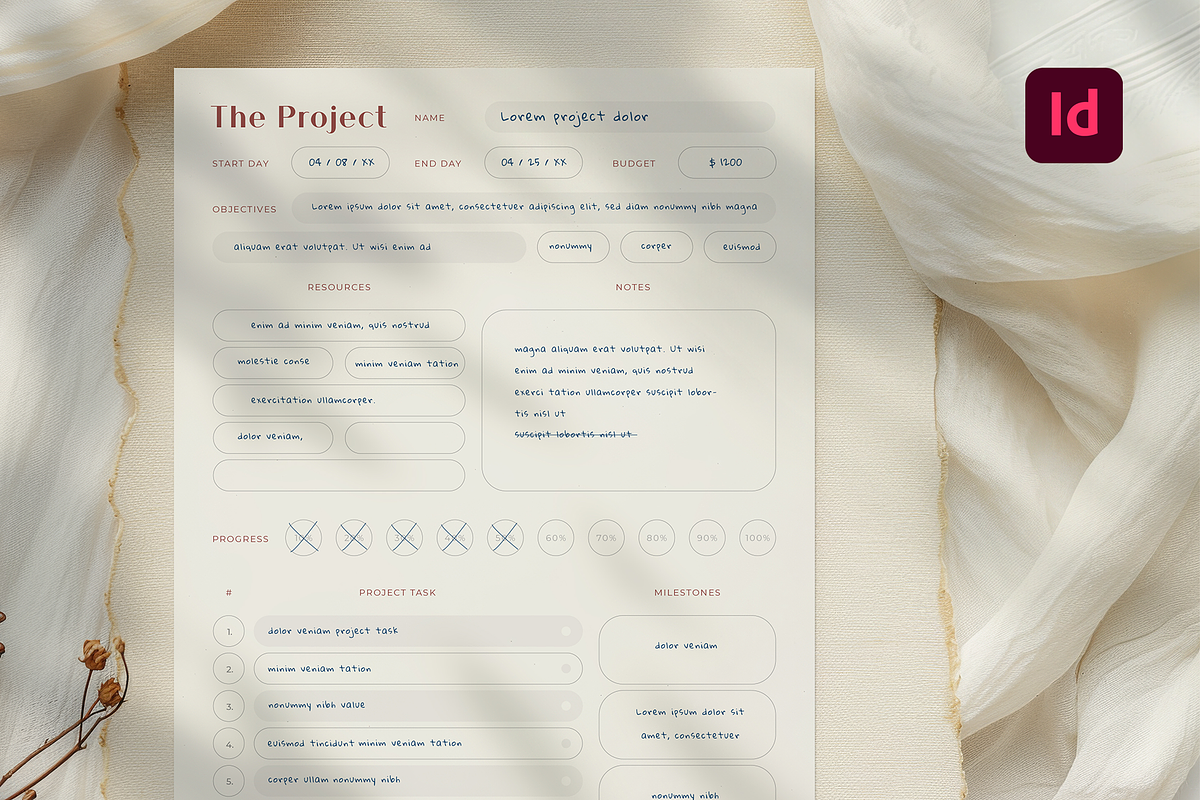 The Project - Modern Planner Layout, a Stationery Template by Filip Studio (Photo 3 of 6)