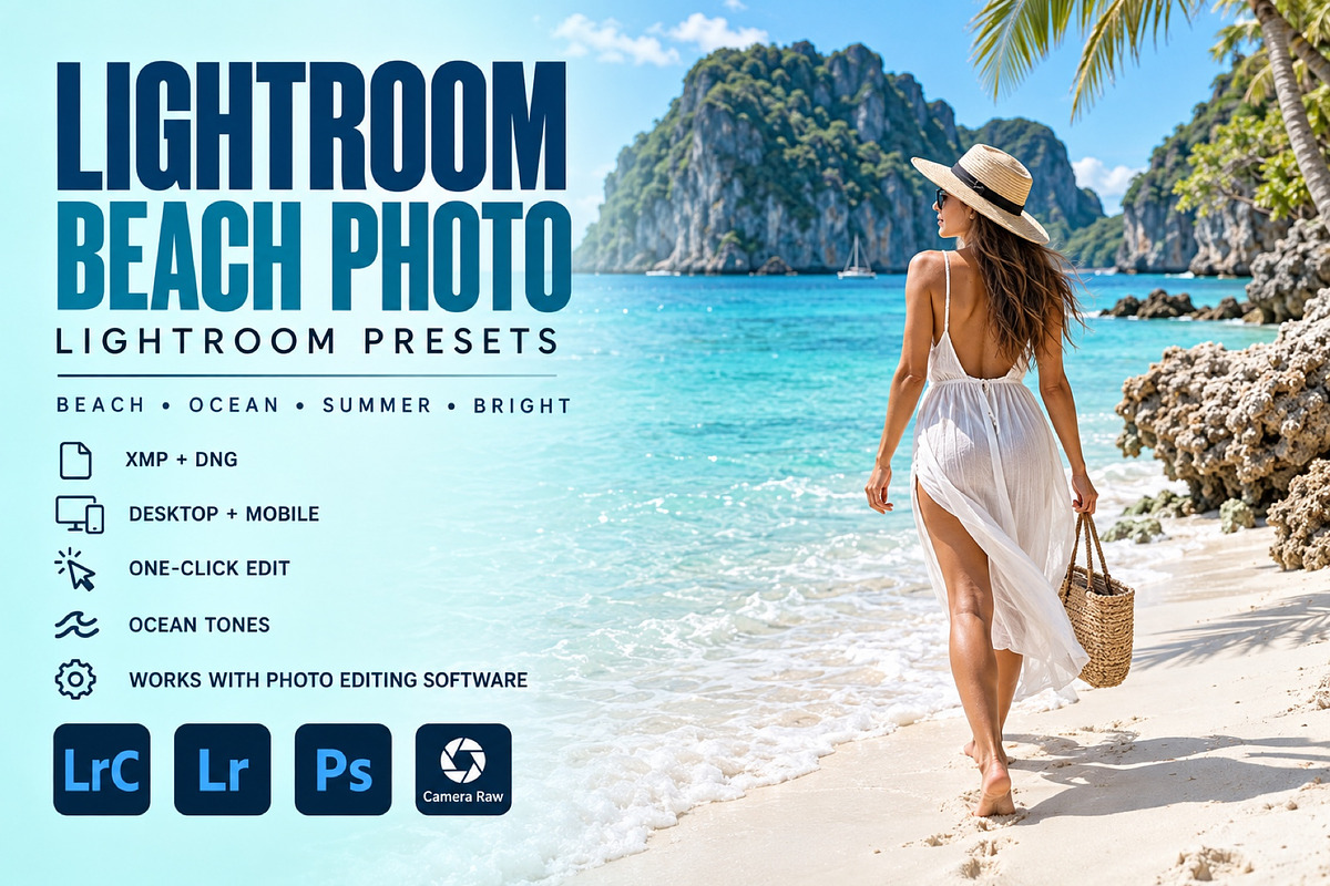 Lightroom presets for beach photos, a Preset Add-On by AAA Presets (Photo 1 of 16)