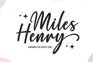 Miles Henry - Modern Script Font, a Script Font by Jozoor