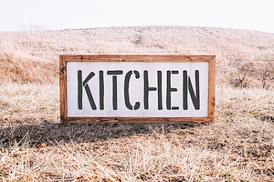 Pantry Farmhouse Stencil Font