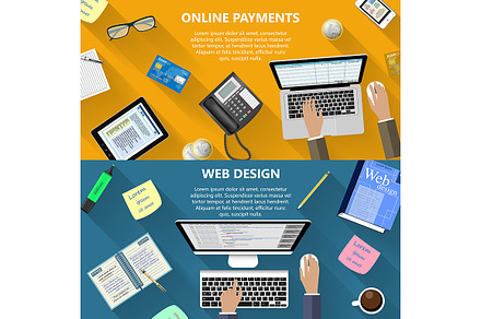 Modern flat design concepts