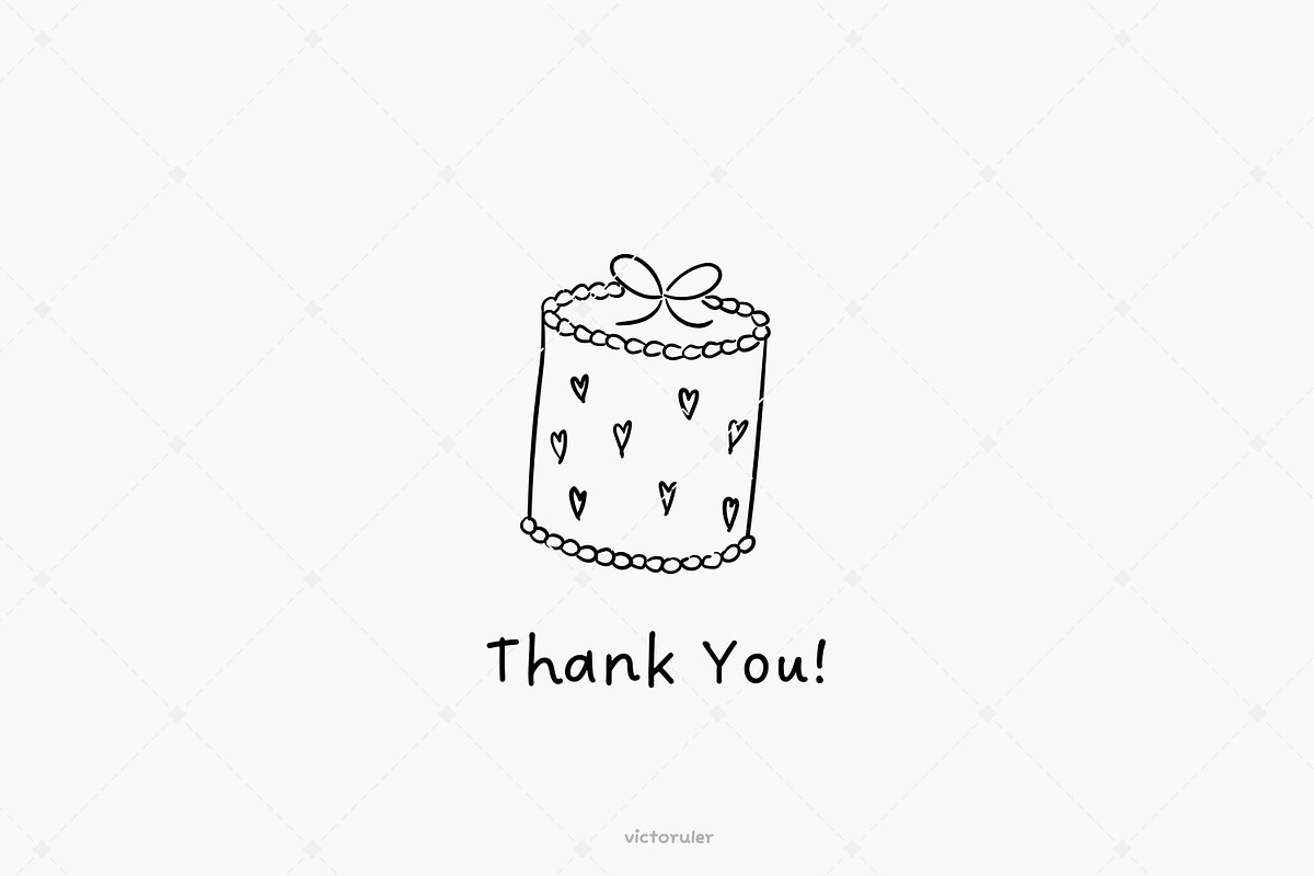 Hand-Drawn Birthday Cake Clipart, a Food Illustration by Victoruler (Photo 6 of 7)