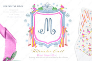 Watercolor Crest Aspen Chic Crest, a Graphic by LABFcreations (Thumbnail 1 of 4)