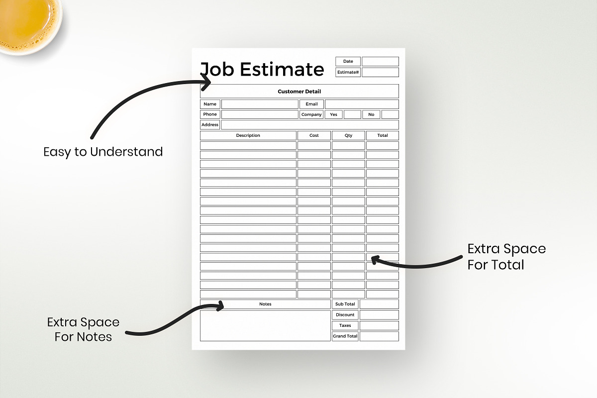 Estimate Template, a Print Template by Snapybiz (Photo 2 of 8)
