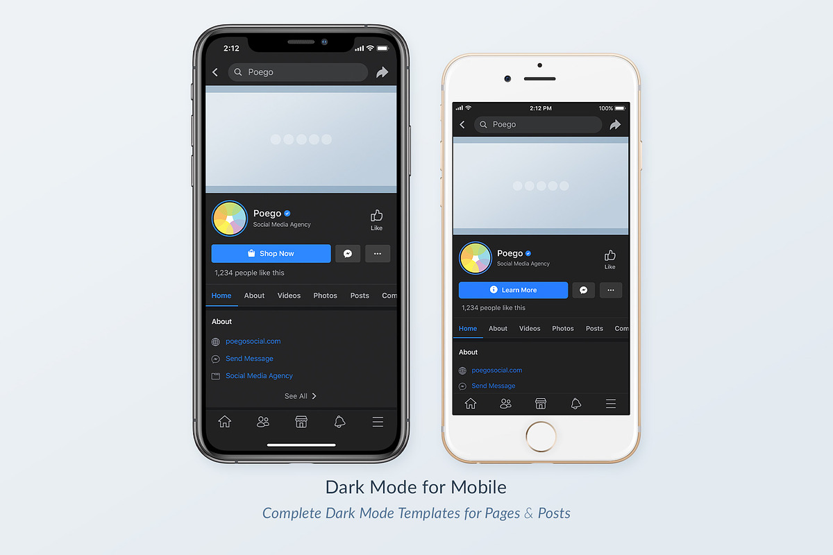 Facebook Social Media Mockups Pack, a Social Media Template by Poego Social (Photo 6 of 11)