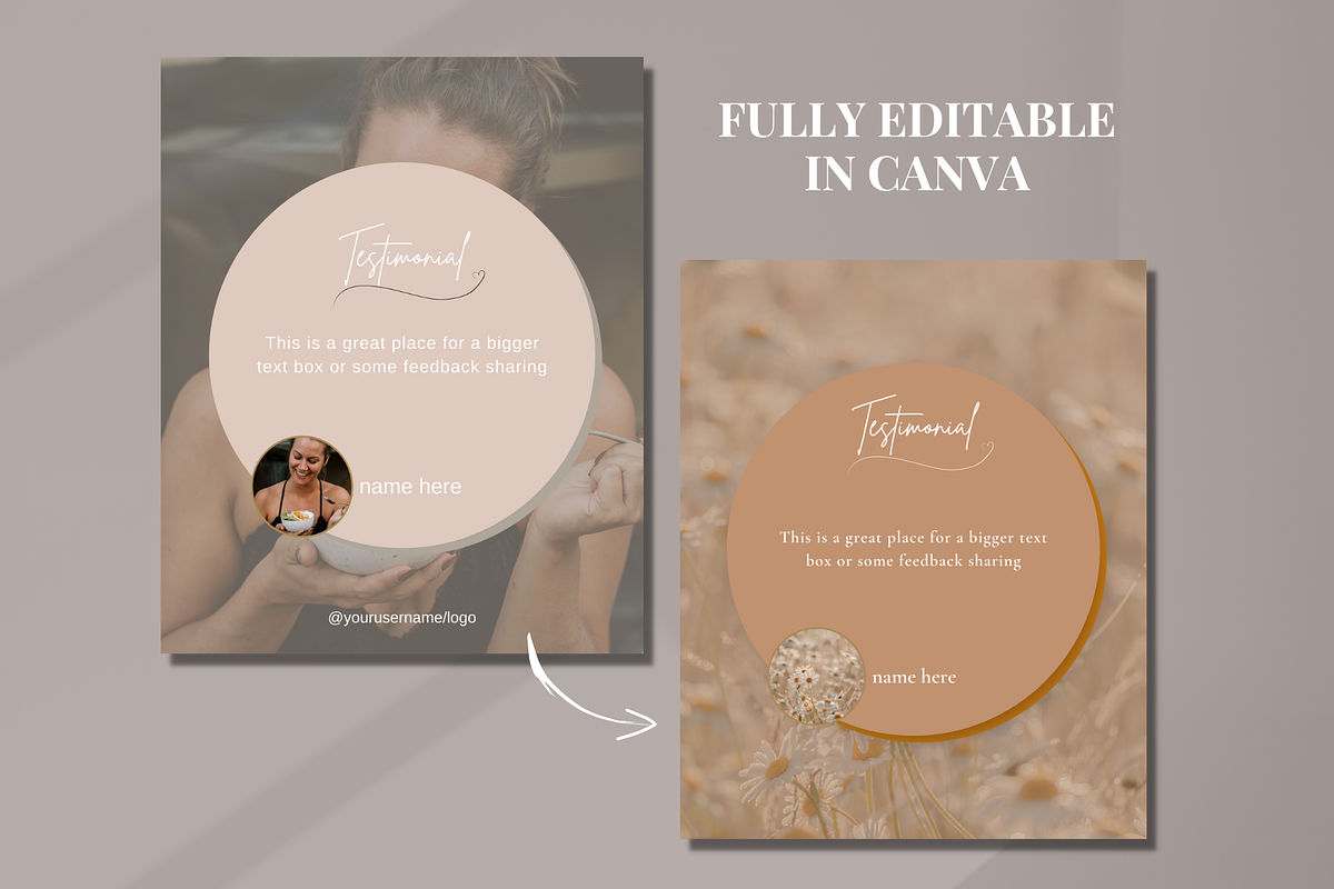 250 Wellness Instagram Template, a Social Media Template by SociallyyCreative (Photo 7 of 10)