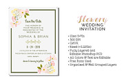 Flowery Wedding Invitation, an Invitation Template by Cyrah's Collection (Thumbnail 1 of 4)