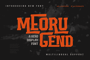 MEORU GEND Display Hero Font