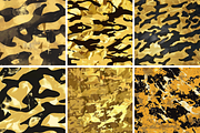 Gold Camouflage Seamless Patterns, a Pattern Graphic by PrintablesByFranklyn (Thumbnail 3 of 4)