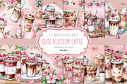 Cute Blossom Latte, a Background Graphic by Curve Design (Thumbnail 1 of 7)