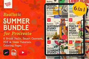 VV Realistic Summer Bundle • 6 in 1, a Brush Add-On by Vintage Voyage Supply