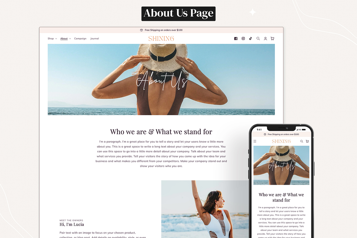 Shining - Swimsuits Shopify Theme, a Shopify Template by InspiredTheme (Photo 3 of 9)