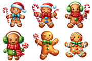 Watercolor Gingerbread Man Clipart, an Illustration by Designworld (Thumbnail 4 of 6)