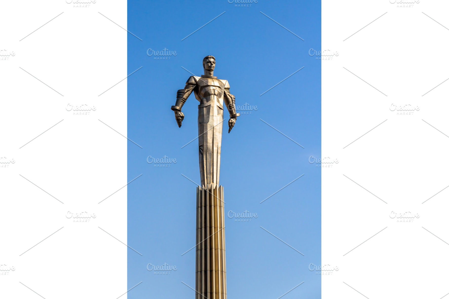 Monument to first astronaut Gagarin in Moscow, a Nature Photo by Leonid Andronov