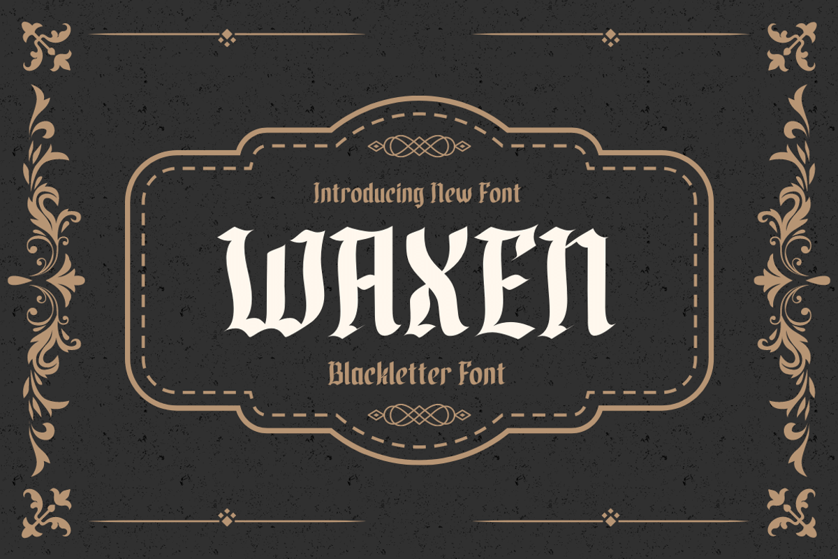 Waxen, a Blackletter Font by twinstd (Photo 1 of 12)
