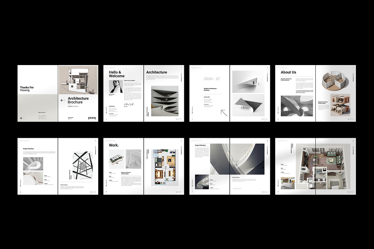 Architecture Portfolio Brochure, a Brochure Template by TemplateFolio-Shop (Photo 12 of 13)