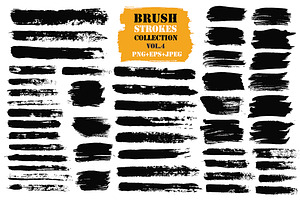 Brush Strokes Bundle: PNG Vector