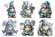 Watercolor New Year Gnome Clipart, an Illustration by Daily.Designs (Thumbnail 4 of 5)