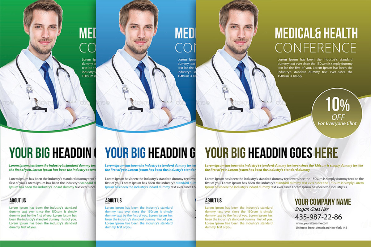 Doctor & Health Flyer, a Flyer Template by TheGraphicsWorld (Photo 1 of 4)