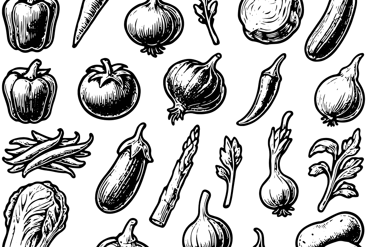 Vegetable Collection Set, an Object Graphic by RT Studio (Photo 3 of 4)