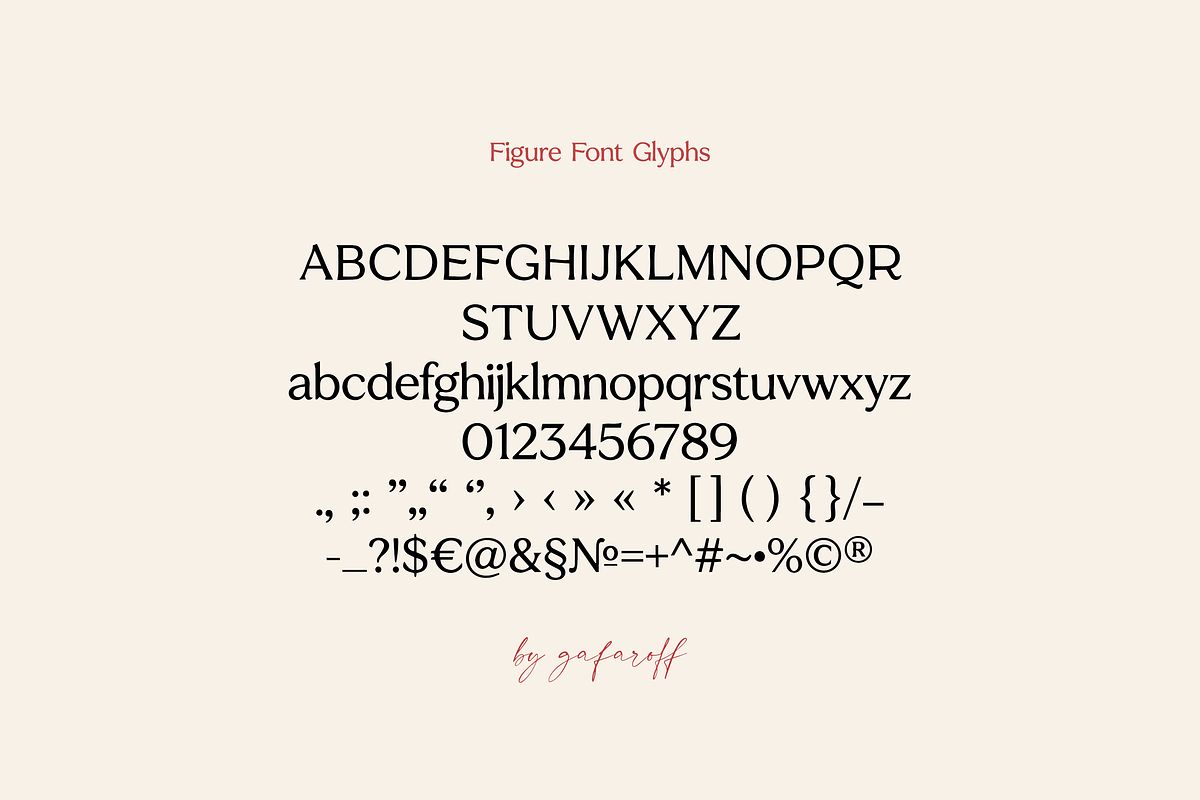 Figure Bold Serif Font, a Serif Font by gafaroff studio (Photo 5 of 6)