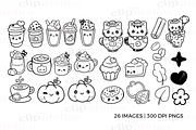 Kawaii Fall Coffee Line Art, an Illustration by TheClipAtelier (Thumbnail 2 of 3)