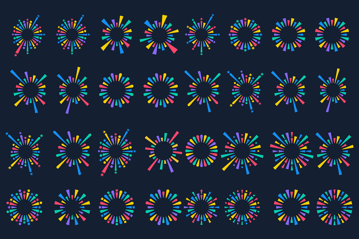 fireworks explosion design vector, a Branding & Logo Template by BARONSTD (Photo 2 of 6)