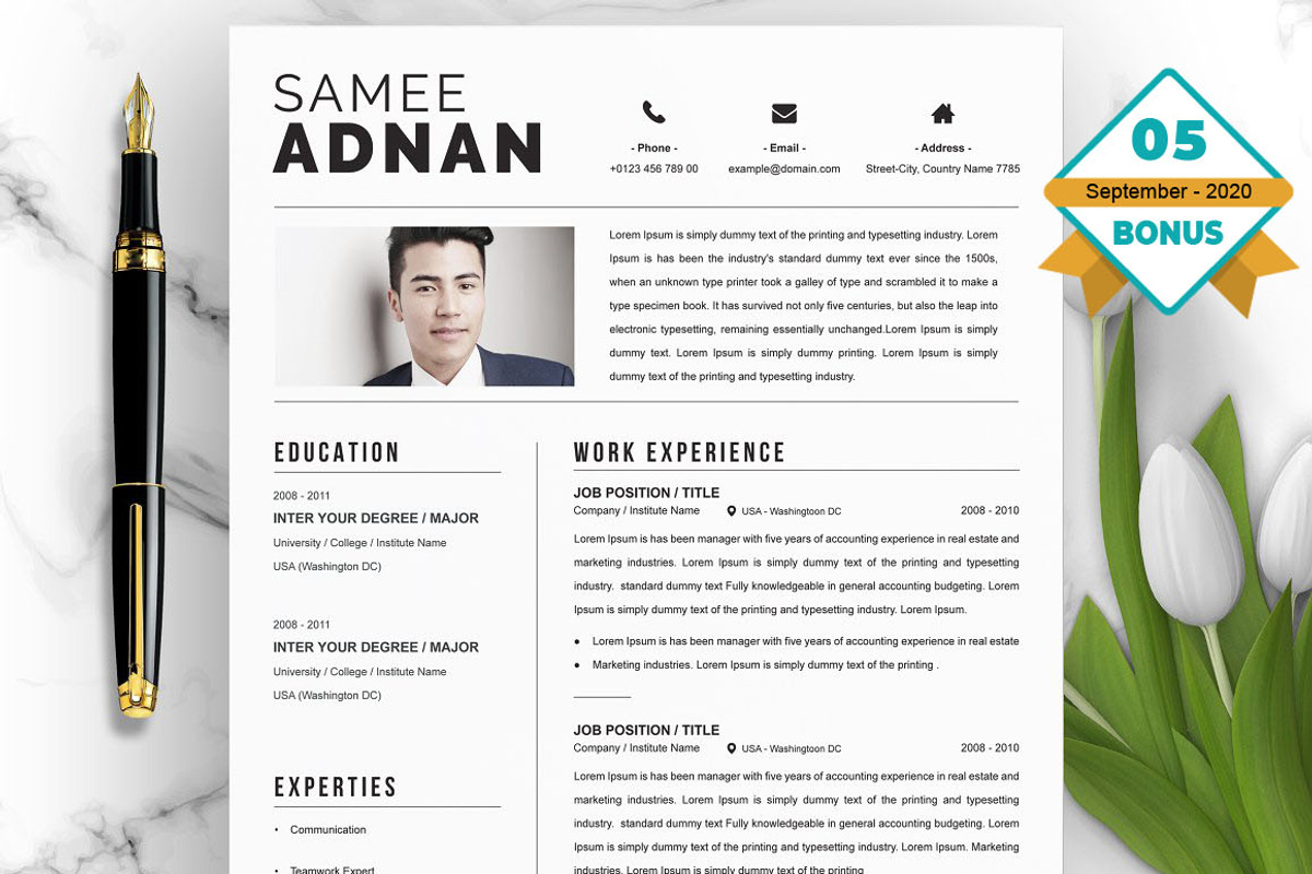 Resume/CV Bundle | 200+ for $29, a Resume Template by ResumeInventor (Photo 136 of 207)