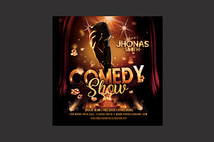 Comedy Show Flyer, a Flyer Template by DSGraphicDesign