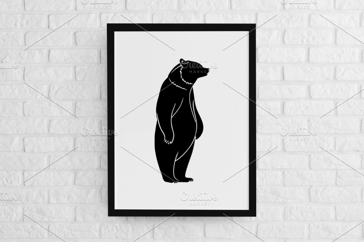 Bear Silhouette SVG, an Animal Illustration by newminddesign (Photo 2 of 3)
