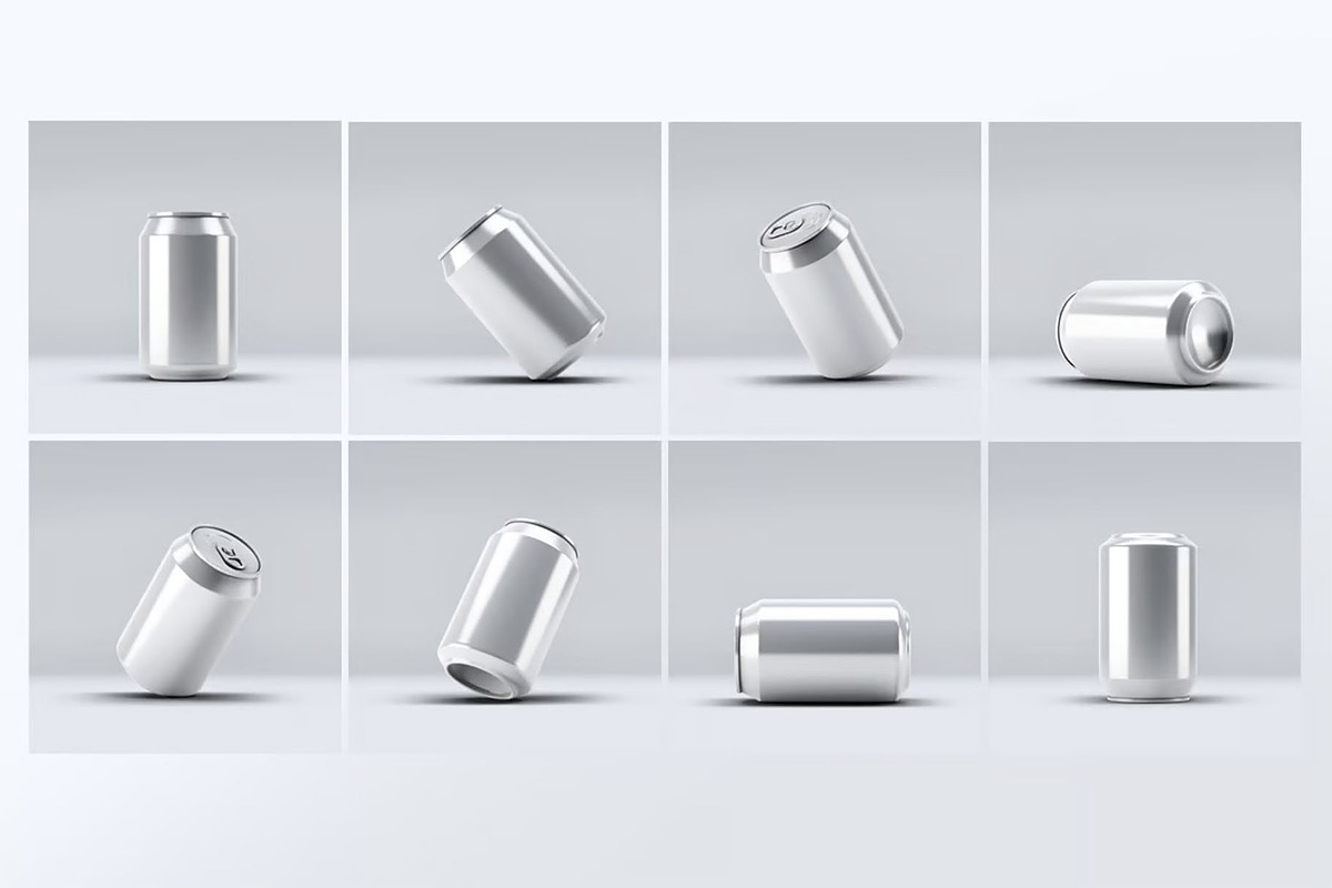 Soda Can Mock-Up, a Product Mockup by DesignRushMarket (Photo 2 of 8)