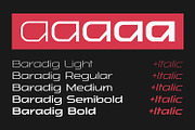 Baradig Fonts Family, a Sans Serif Font by Asenbayu (Thumbnail 6 of 15)