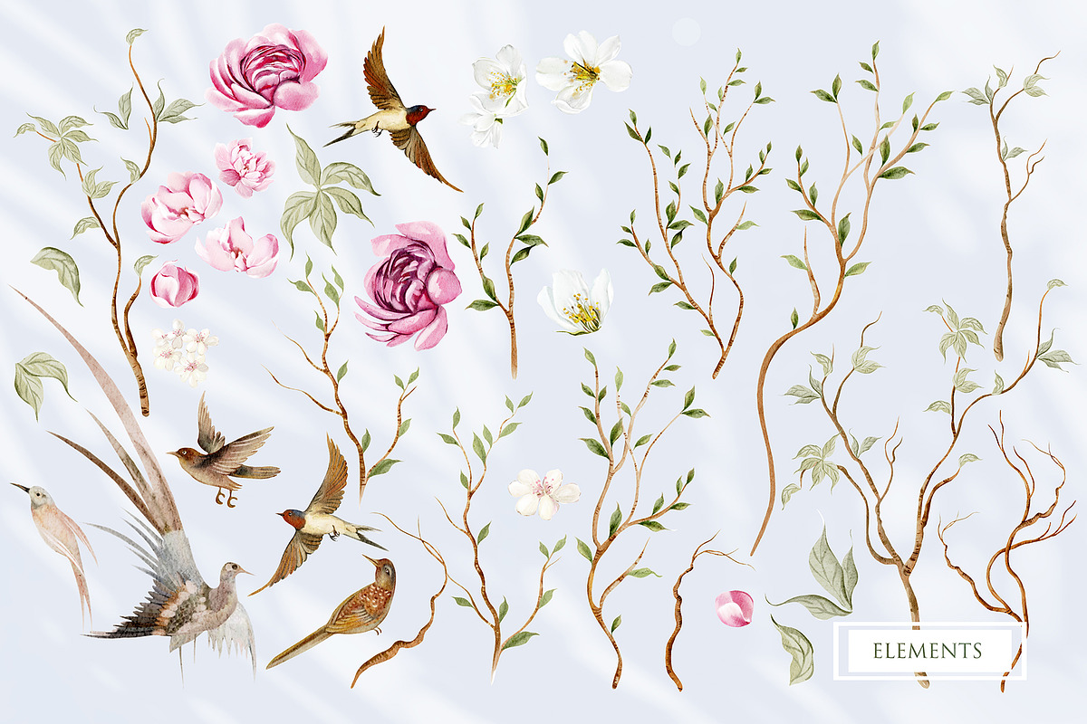 WATERCOLOR CHINOISERIE COLLECTION, a Graphic by Knopazyzy (Photo 21 of 22)