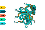 Vector sketch octopus tentacles, an Animal Illustration by julia_musdotter (Thumbnail 8 of 19)