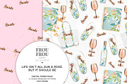 Summer Rose Gold Floral Paper Pack, a Pattern Graphic by Frou Fou Craft (Thumbnail 4 of 7)