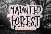 HAUNTED FOREST Creepy Halloween Font, a Font by Blush Font Co. (Thumbnail 1 of 6)