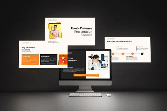 Orange Black Simple Thesis Defense preview 4