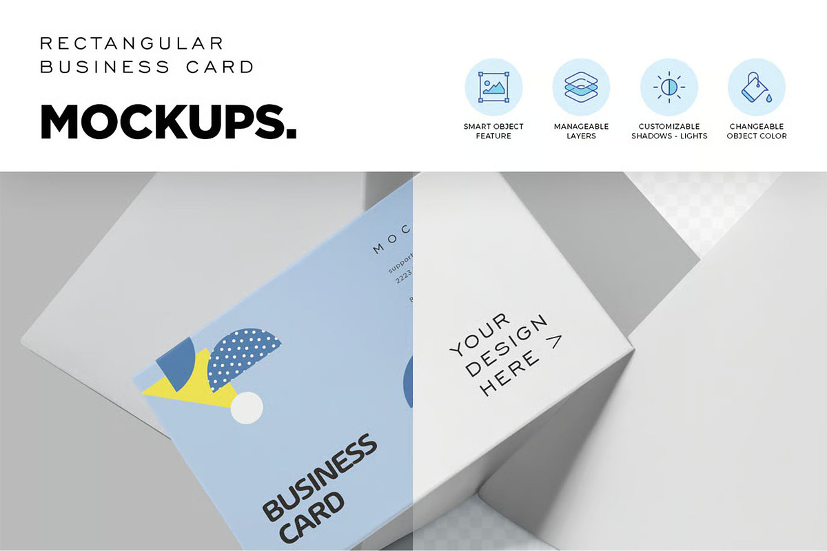 Europe Size Business Card Mockups, an Advertising Mockup by megostudi0 (Photo 4 of 6)