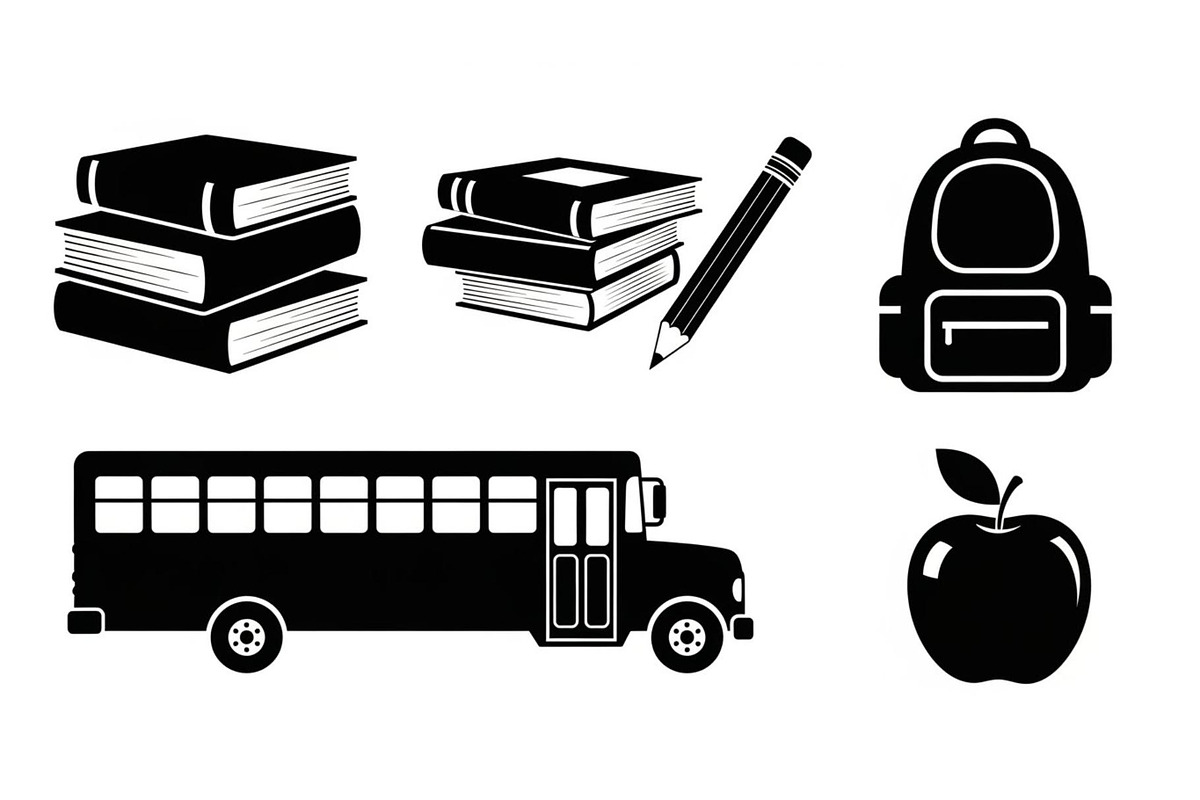 Back To School Silhouette Bundle, an Illustration by Designer_Momina (Photo 15 of 51)