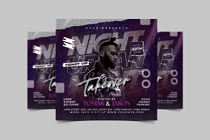Urban Night Takeover Club Flyer, a Flyer Template by StarPixles11