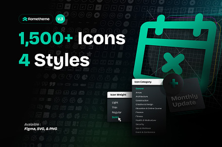 RTM Icon Pack | 1500+ Icons Set