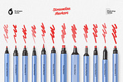 Streamline Markers for Photoshop, a Brush Add-On by brushapes.com (Thumbnail 6 of 8)