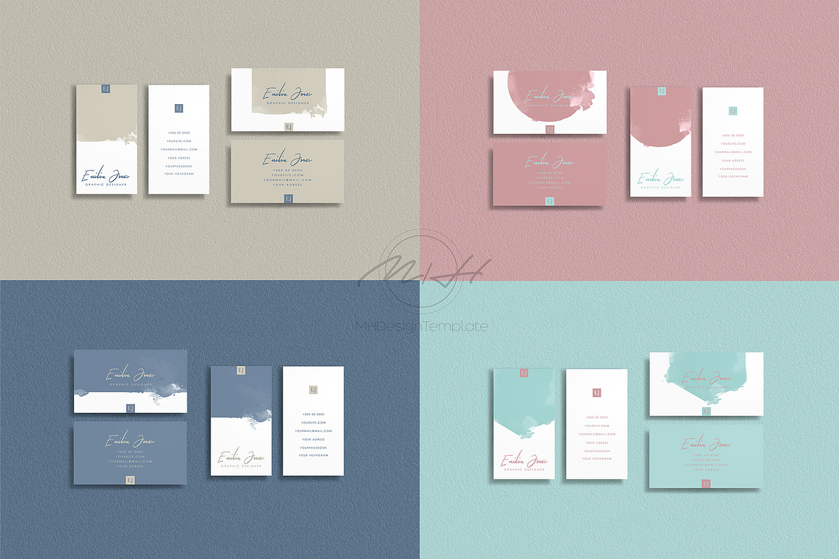 Bundle of 8 Bussiness Card Template, a Business Card Template by MH Design Template (Photo 1 of 6)