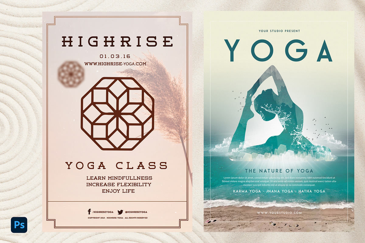5 Yoga Flyer Bundle, a Design Template by PopotLane (Photo 2 of 4)
