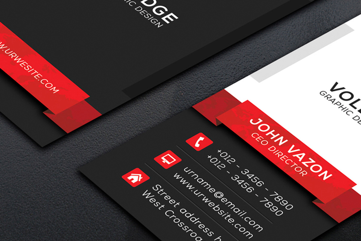 Vertical Business Card, a Business Card Template by Creative_Arts (Photo 1 of 5)