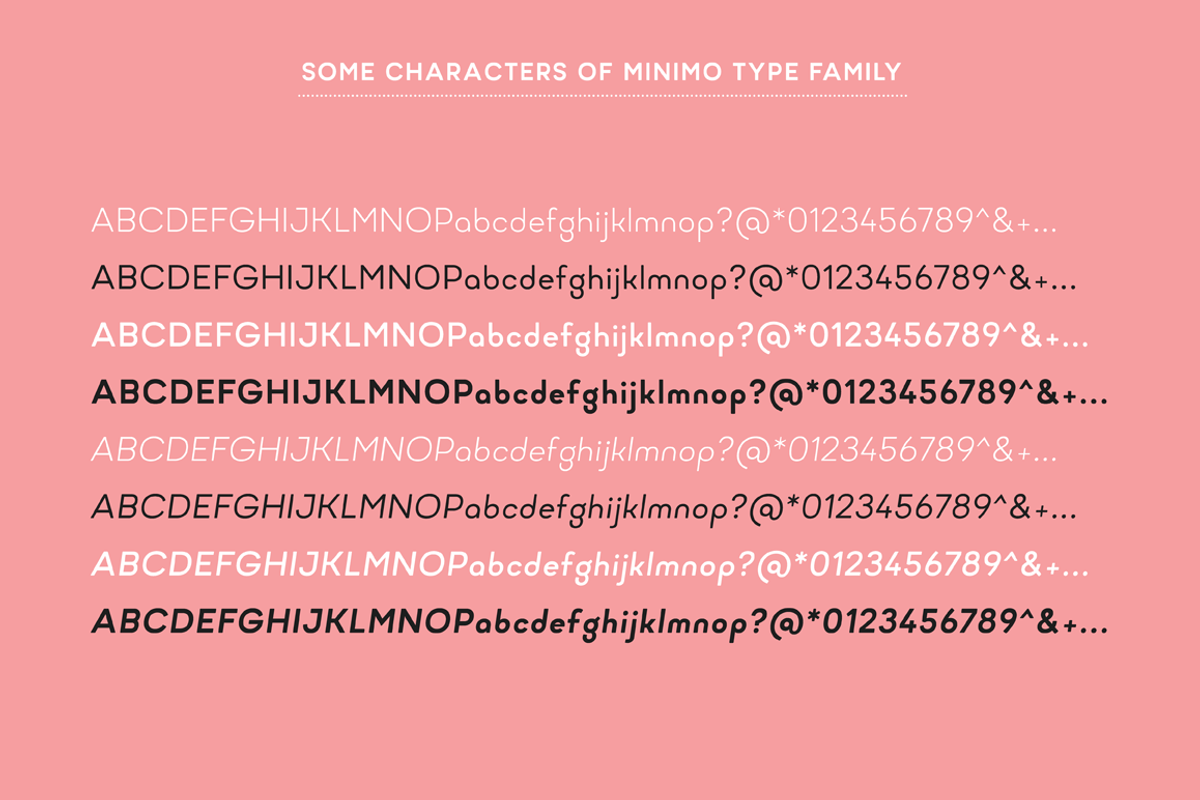 Minimo, a Sans Serif Font by Ahmet Altun (Photo 2 of 4)