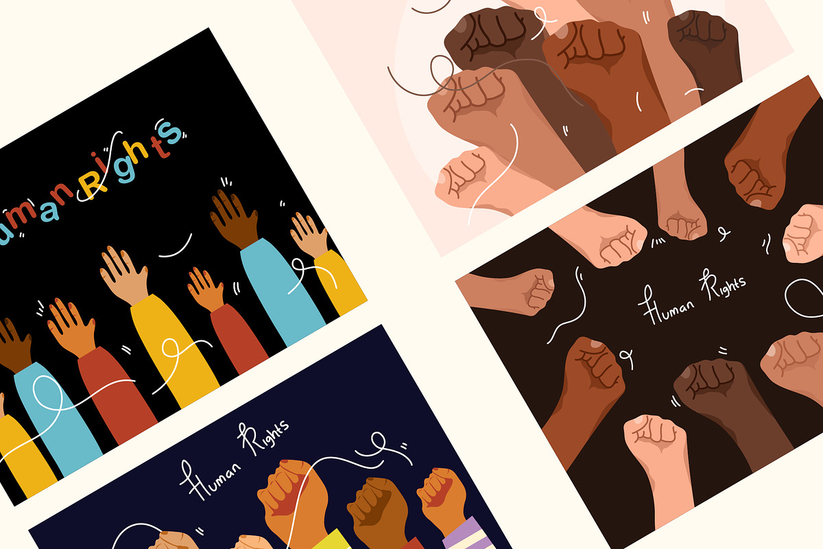 Human Rights vector illustration set, an Education Illustration by foxndeer (Photo 2 of 4)