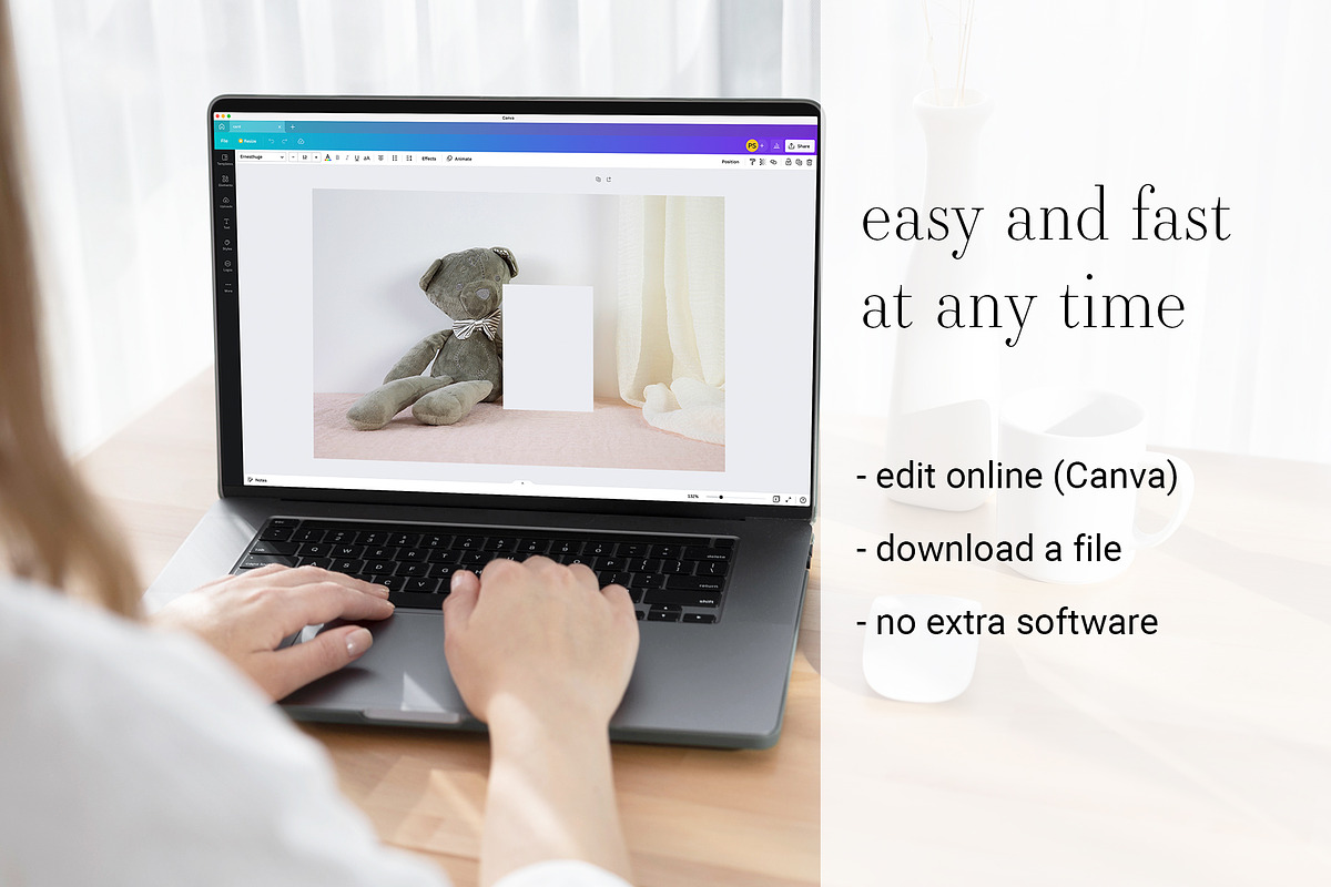 Card Mockup 5x7 Online Edit Canva, a Product Mockup by PawMockups 2 (Photo 3 of 8)