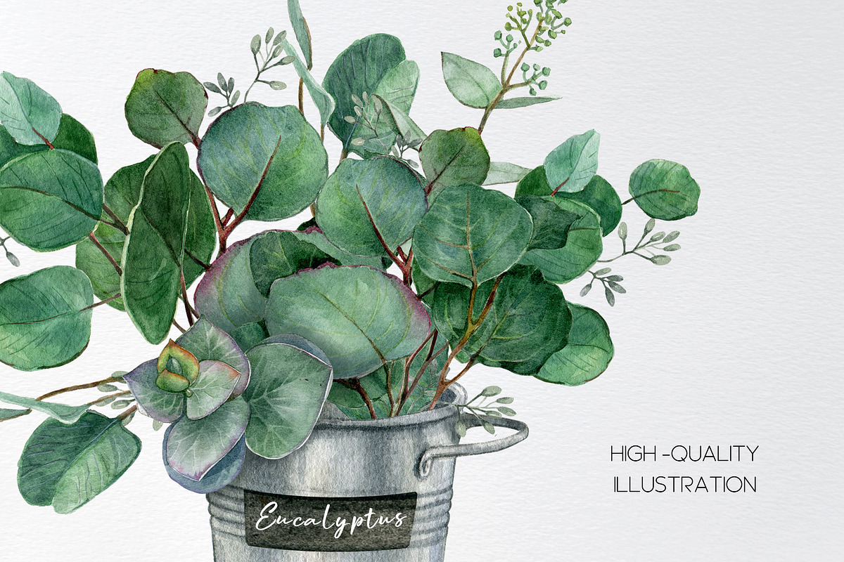 Watercolor flower market car clipart, an Object Illustration by yana.fefelova (Photo 5 of 6)